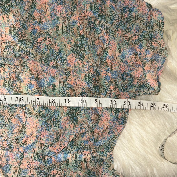 Ava & Viv Multicolor Button-Front Dress Pink Green Plus size 2x - Picture 5 of 9